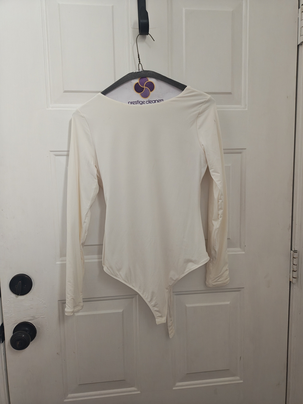 Classic Cream Suuksess Open-back Long-Sleeve Buttery Soft Bodysuit